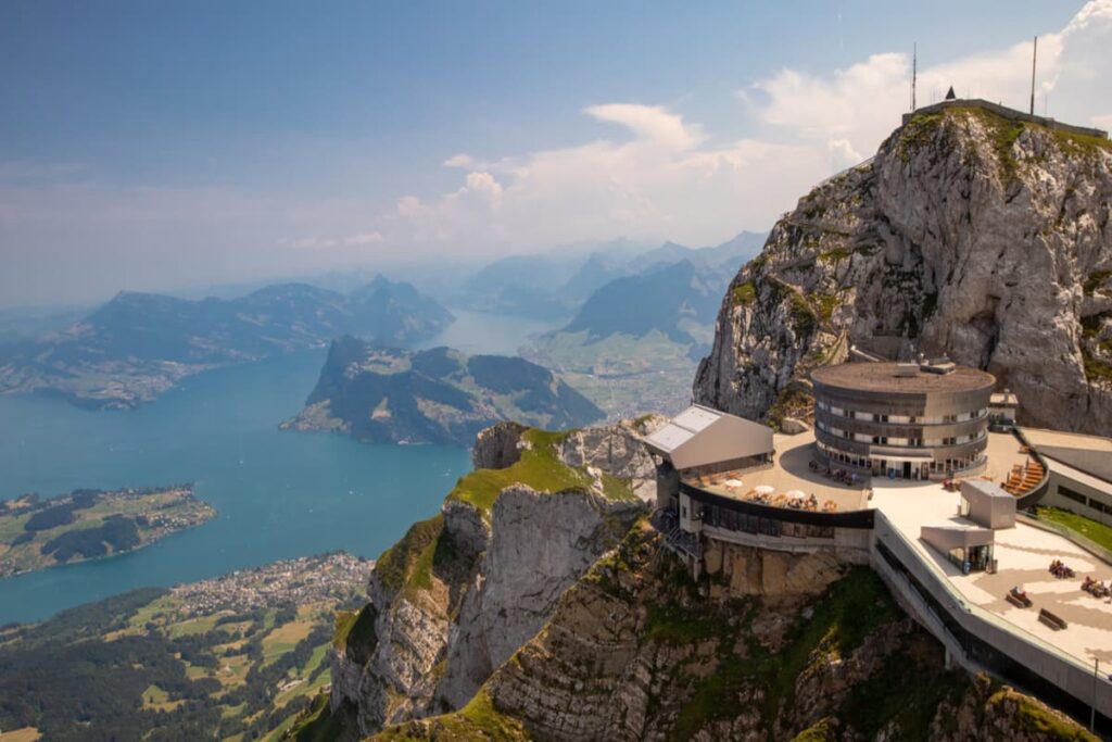 Mount Pilatus cable car view